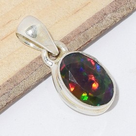 Pendentif Opale noire du Chili multicolore Bijoux en Opale Noire CWA121