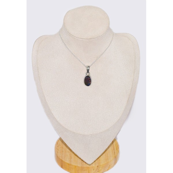 Pendentif Opale noire du Chili multicolore Pendentifs pierres naturelles CWA121