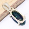 Rare Pendentif Opale noire du Chili dominante bleue Pendentifs pierres naturelles CWA121.2
