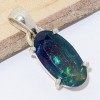 Rare Pendentif Opale noire du Chili dominante bleue Pendentifs pierres naturelles CWA121.2