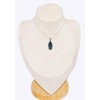 Rare Pendentif Opale noire du Chili dominante bleue Pendentifs pierres naturelles CWA121.2