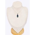 Rare Pendentif Opale noire du Chili dominante bleue Pendentifs pierres naturelles CWA121.2