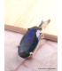 Rare Pendentif Opale noire du Chili dominante bleue Pendentifs pierres naturelles CWA121.2