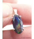 Rare Pendentif Opale noire du Chili dominante bleue Pendentifs pierres naturelles CWA121.2