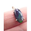Rare Pendentif Opale noire du Chili dominante bleue Pendentifs pierres naturelles CWA121.2