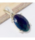 Rare Pendentif Opale noire du Chili bleue rouge Pendentifs pierres naturelles CWA121.3