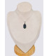 Rare Pendentif Opale noire du Chili bleue rouge Pendentifs pierres naturelles CWA121.3