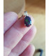 Rare Pendentif Opale noire du Chili bleue rouge Pendentifs pierres naturelles CWA121.3