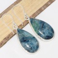 Boucles d'oreilles Cyanite Mermaid forme goutte Bijoux en Cyanite Mermaid Sirène CWA122