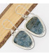 Boucles d'oreilles Cyanite Mermaid semi-ovales Bijoux en Cyanite Mermaid Sirène CWA122.2