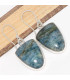 Boucles d'oreilles Cyanite Mermaid semi-ovales Bijoux en Cyanite Mermaid Sirène CWA122.2
