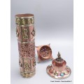 Porte-encens tibétain Pagode 2 en 1 Encens tibétains, accessoires MAPB3