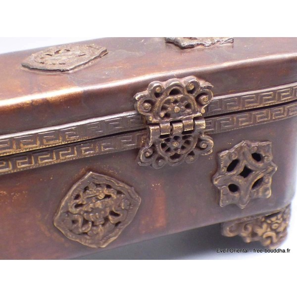 Porte encens tibétain ancien cuivre 30 cm Encens tibétains, accessoires PETAN20