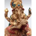 Statuette bouddhiste Sri Ganesh enseignant 12 cm - Statuettes bouddhistes tibétaines artisanales