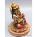 Statuette bouddhiste Sri Ganesh enseignant 12 cm - Statuettes bouddhistes tibétaines artisanales
