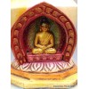 Grand Stupa tibétain en bois peint à la main 36 cm Statuettes Bouddhistes STU11