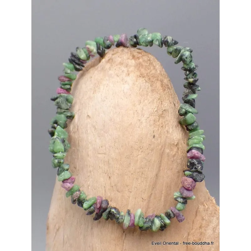 Bracelet baroque en Rubis sur Zoïzite - Bracelet baroque en Pierre Naturelle