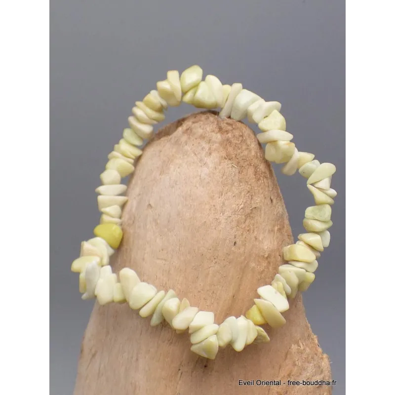 Bracelet baroque en OPALE VERTE - Bracelet baroque en Pierre Naturelle
