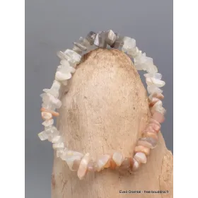 Bracelet baroque en PIERRE DE LUNE PECHE - Bracelet baroque en Pierre Naturelle
