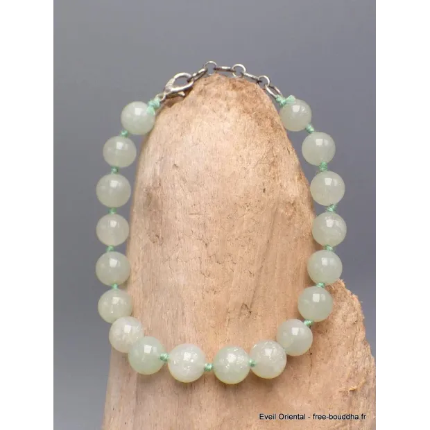 Bracelet en CALCEDOINE D'EAU - Bracelet baroque en Pierre Naturelle
