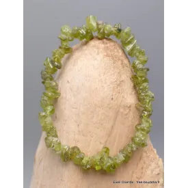 Bracelet perles chips PERIDOT - Bracelet baroque en Pierre Naturelle