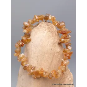Bracelet perles chips CITRINE - Bracelet baroque en Pierre Naturelle