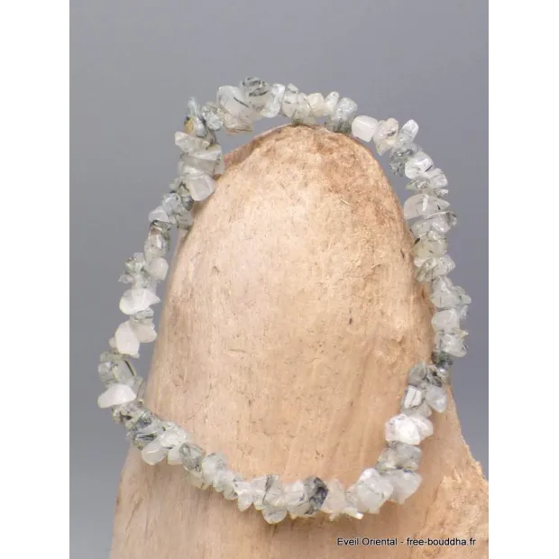 Bracelet perles chips QUARTZ RUTILE - Bracelet baroque en Pierre Naturelle