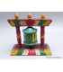 Moulin à prières en bois sculpté 13 cm Objets rituels bouddhistes 6405.6