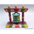 Moulin à prières en bois sculpté 13 cm Objets rituels bouddhistes 6405.6