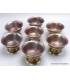7 Bols d'offrandes en cuivre antique sur pied Bols d'offrandes bouddhistes BOCM2