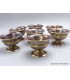 7 Bols d'offrandes en cuivre antique sur pied Bols d'offrandes bouddhistes BOCM2