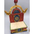 Statuette tibétaine bouddha sur socle 25 cm - Statuettes bouddhistes tibétaines artisanales