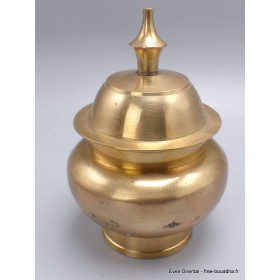 Bol à riz tibétain en laiton 13 cm Objets rituels bouddhistes BAB7