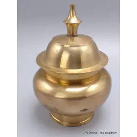 Bol à riz tibétain en laiton 13 cm - Objets rituels bouddhistes