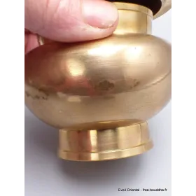 Bol à riz tibétain en laiton 13 cm - Objets rituels bouddhistes