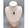 Pendentif Moldavite brute authentique serti clos qualité AAA Bijoux en Moldavite YM14.3