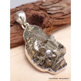 Pendentif Pyrite dorée authentique Pendentifs pierres naturelles YM10.4