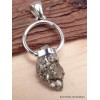Pendentif Pyrite dorée authentique avec anneau Bijoux en Pyrite YM10.5