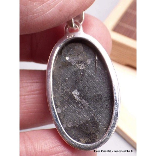Pendentif oval Pierre de Lune noire larvikite Pendentifs pierres naturelles YM12.4
