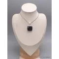 Pendentif Larvikite carré - Bijoux en Pierre de lune