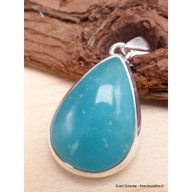 Pendentif Smithsonite bleue forme goutte Bijoux en Smithsonite CWA16.5