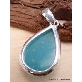 Pendentif Smithsonite bleue forme goutte Bijoux en Smithsonite CWA16.5