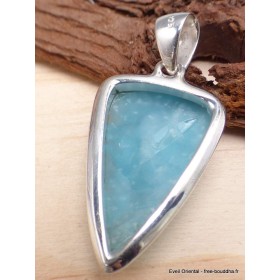 Pendentif Smithsonite bleue triangulaire Bijoux en Smithsonite CWA16.7