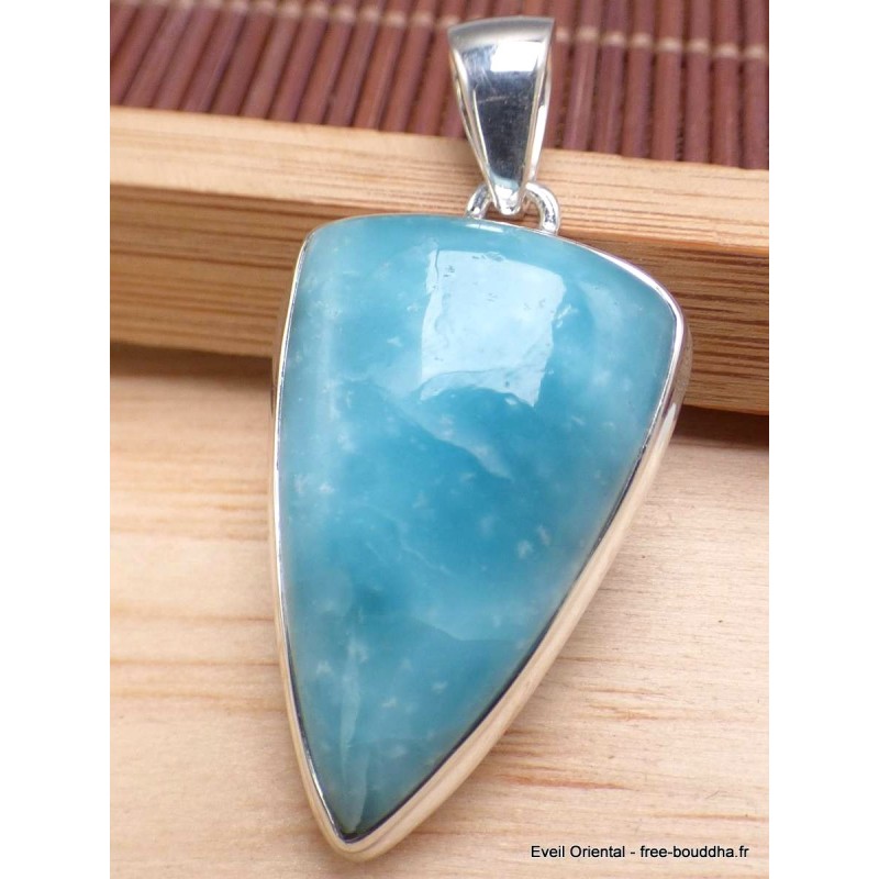 Pendentif Smithsonite bleue triangulaire Bijoux en Smithsonite CWA16.7