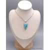 Pendentif Smithsonite bleue triangulaire Bijoux en Smithsonite CWA16.7
