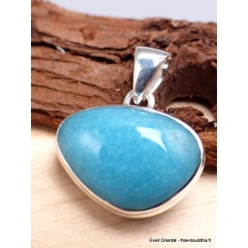 Pendentif Smithsonite bleue asymétrique Bijoux en Smithsonite CWA16.8