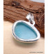 Pendentif Smithsonite bleue asymétrique Bijoux en Smithsonite CWA16.8