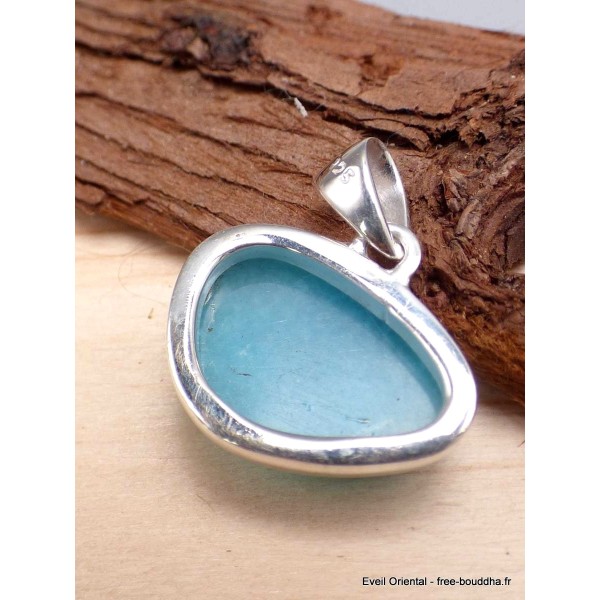 Pendentif Smithsonite bleue asymétrique Bijoux en Smithsonite CWA16.8