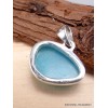 Pendentif Smithsonite bleue asymétrique Bijoux en Smithsonite CWA16.8