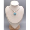 Pendentif Smithsonite bleue asymétrique Bijoux en Smithsonite CWA16.8